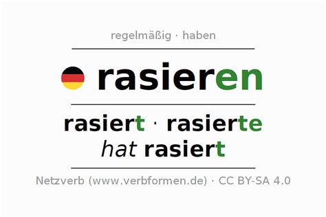 rasieren konjugation|sich rasieren conjugation.